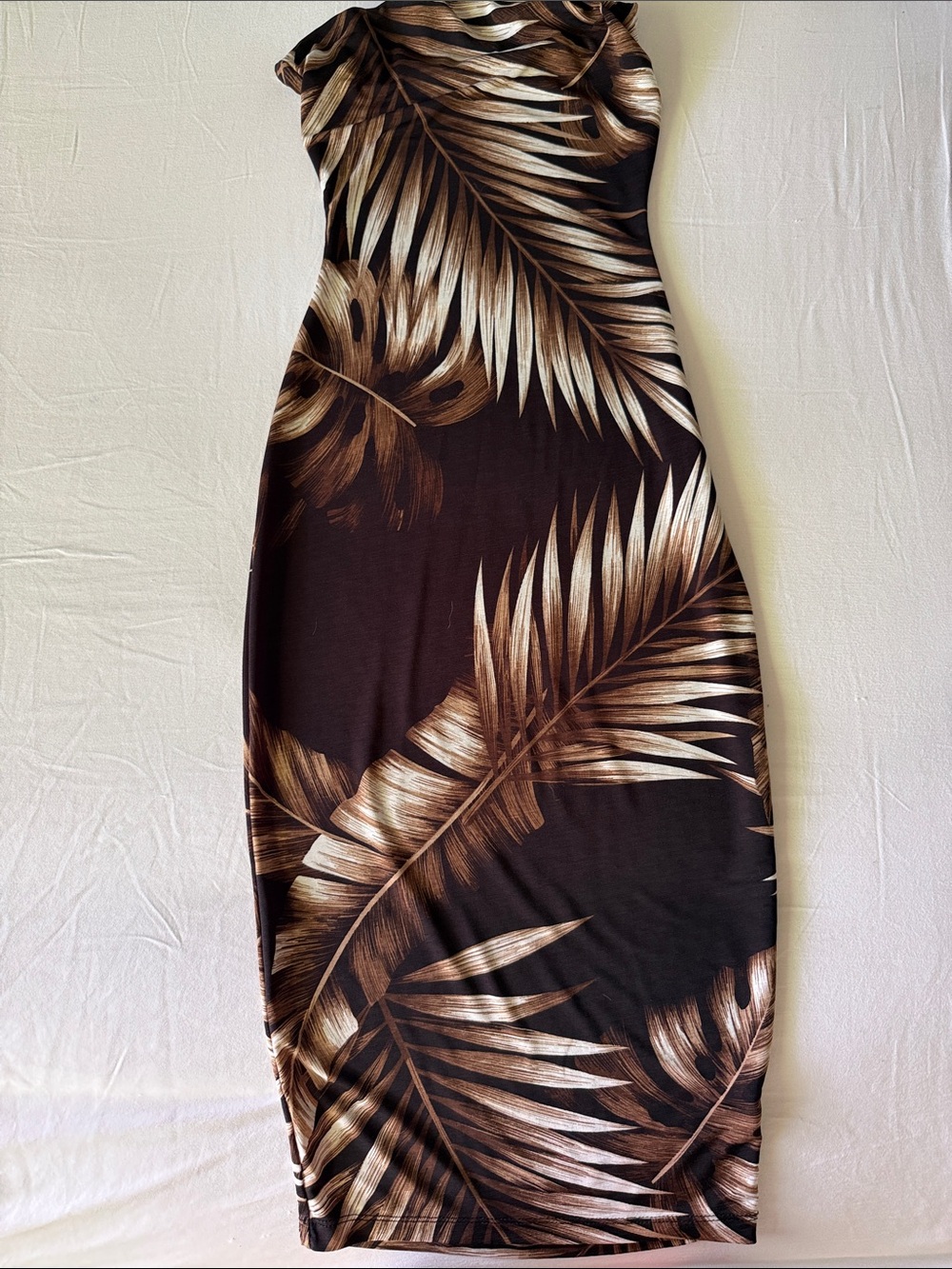 Hawaiian print bodycon body sculpting dress